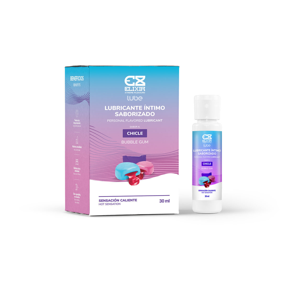 Intimate hot-cold Bubble Gum flavor Lubricant